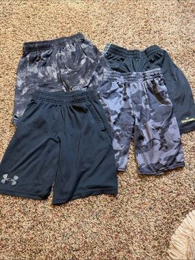 Various Boys Black & Gray & Camo Athletic Shorts Pack